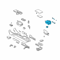 OEM Lexus IS300 Box, Console, Rear Diagram - 58911-53050