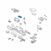 OEM 2005 Lexus IS300 Console Box Cup Holder Diagram - 55618-53041