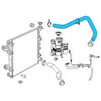 OEM 2017 Ram 2500 Hose-Radiator Inlet Diagram - 68184908AC