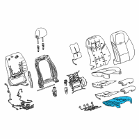 OEM 2014 Cadillac ATS Seat Cushion Pad Diagram - 22960964