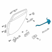 OEM Hyundai Accent Latch & Actuator Assembly-Rear Door, RH Diagram - 81420-1R020
