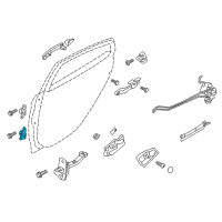 OEM 2014 Hyundai Accent Hinge Assembly-Rear Door Lower, LH Diagram - 79350-0U000