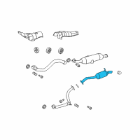 OEM Scion xB Rear Muffler Diagram - 17430-28841