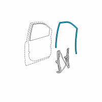 OEM Ram Channel-Front Door Glass Diagram - 4894928AG