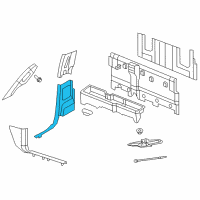 OEM Dodge Ram 1500 Panel-B Pillar Lower Trim Diagram - 1DX52DK2AB