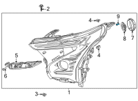 OEM 2022 Chevrolet Bolt EV Lamp Cover Screw Diagram - 42751065