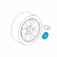 OEM Jeep Wrangler Wheel Center Cap Diagram - 5HT59PAKAC