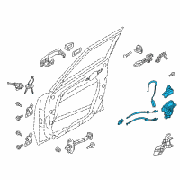 OEM Kia Soul Front Door Latch Assembly, Left Diagram - 81310B2030