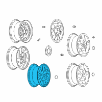 OEM 2001 Pontiac Grand Am Wheel-16 X 6.5J 42Mm Outside *Silver Spark Diagram - 9592636