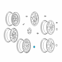 OEM 2003 Pontiac Grand Am Wheel Trim CAP *Silver Spark Diagram - 9594201