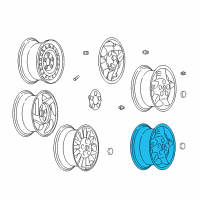 OEM 2000 Pontiac Grand Am Wheel Rim Kit, Aluminum Diagram - 12368952