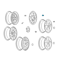 OEM Pontiac Wheel Nut Cap *Black Diagram - 10203712