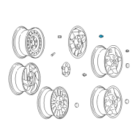 OEM 2004 Pontiac Grand Am Wheel Nut Cap *Black Diagram - 10203712