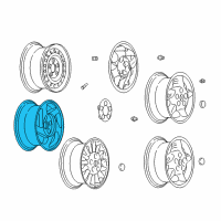 OEM 2002 Pontiac Grand Am Wheel, Alloy Diagram - 9594200