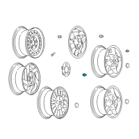 OEM 2000 Buick Park Avenue Wheel Nut Cap *Bright)(Instrument Diagram - 9593570