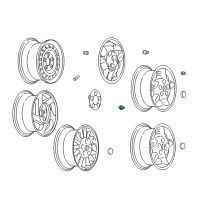 OEM 2003 Pontiac Grand Am Wheel Nut Cap *Bright)(Instrument Diagram - 9593570