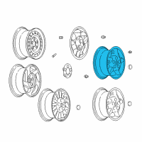 OEM Pontiac Grand Am Wheel Kit, Aluminum *Sparkle Silvk Diagram - 12368869