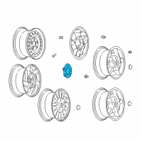 OEM Pontiac Grand Am Wheel Trim CAP Diagram - 9595003