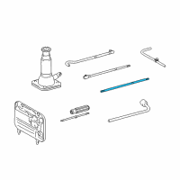 OEM 2014 Lexus GX460 Extension Sub-Assy, Jack Handle Diagram - 09114-35040