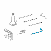 OEM 2022 Lexus GX460 Wrench, Hub Nut Box Diagram - 09150-60040