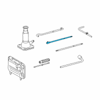 OEM 2010 Lexus GX460 Extension Sub-Assy, Jack Handle Diagram - 09114-35050