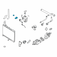 OEM Kia Sedona Bracket-Radiator Upper Diagram - 253334D100