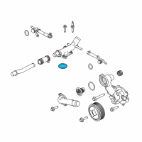 OEM 2021 Ford F-150 Water Inlet Tube Gasket Diagram - FT4Z-8C387-A