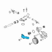 OEM Ford F-250 Thermostat Outlet Diagram - F4TZ-8592-AA