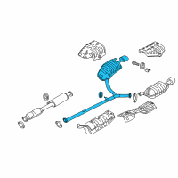 OEM 2012 Hyundai Sonata Tail With Muffler Pipe, Right Diagram - 28711-3S470