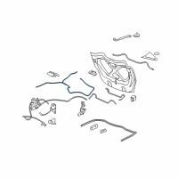 OEM 2009 Pontiac Solstice Cable Asm-Rear Compartment Lid Latch Release Diagram - 25980845