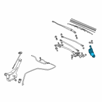 OEM 2003 Honda Civic Motor, Front Wiper Diagram - 76505-S5A-A02