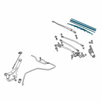 OEM 2003 Honda Insight Blade, Windshield Wiper (475MM) Diagram - 76630-S5D-A02