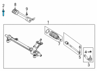 OEM 2022 Ford Mustang Mach-E Gear Assembly Mount Bolt Diagram - -W719854-S900
