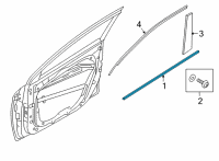 OEM Hyundai Elantra W/STRIP Assembly-FR Dr Belt O/S LH Diagram - 82210-AA020