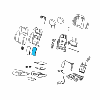 OEM Cadillac CTS Seat Cushion Heater Diagram - 25994413