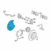 OEM Acura Plate, Driver Side Back Diagram - 43120-TZ5-A01