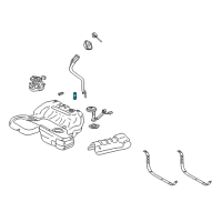 OEM 2005 Cadillac SRX Hose Asm-Fuel Tank Filler Diagram - 15925741