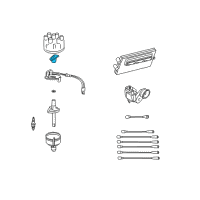 OEM 1999 Dodge Ram 3500 Rotor-Distributor Diagram - 5142586AA