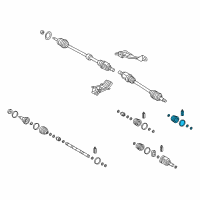 OEM 2018 Kia Forte5 Boot Kit-Front Axle Differential Diagram - 495953X1A0