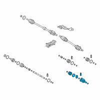 OEM 2015 Hyundai Elantra GT Joint Kit-Front Axle Differential Side LH Diagram - 49592-3X1A5