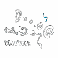 OEM Honda Accord Hose Set, Left Front Brake Diagram - 01465-T2F-A80