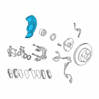 OEM Honda Accord Splash Guard, Front Diagram - 45255-T2A-A00