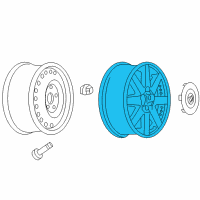 OEM 2006 Buick Rainier Wheel Rim, 17X7 Diagram - 9594938