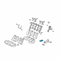 OEM 2009 Acura RL Holder Assembly, Rear Armrest (Gray) Diagram - 82183-SJA-J01ZA