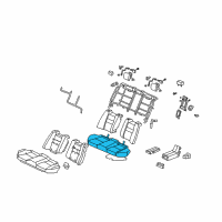 OEM Acura Pad & Frame, Rear Seat Cushion Diagram - 82137-SJA-G02