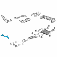OEM 2019 Cadillac ATS Catalytic Converter Brace Diagram - 23103705