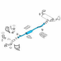 OEM 2015 Nissan Murano Exhaust Tube Assembly, Center Diagram - 20300-5AA2A