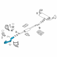 OEM 2021 Nissan Murano Exhaust Tube Assembly, Front Diagram - 20020-5AA2A