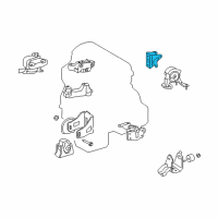 OEM Scion Rear Mount Bracket Diagram - 12321-28240