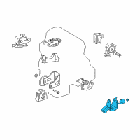 OEM 2006 Toyota RAV4 Side Mount Bracket Diagram - 12304-28150